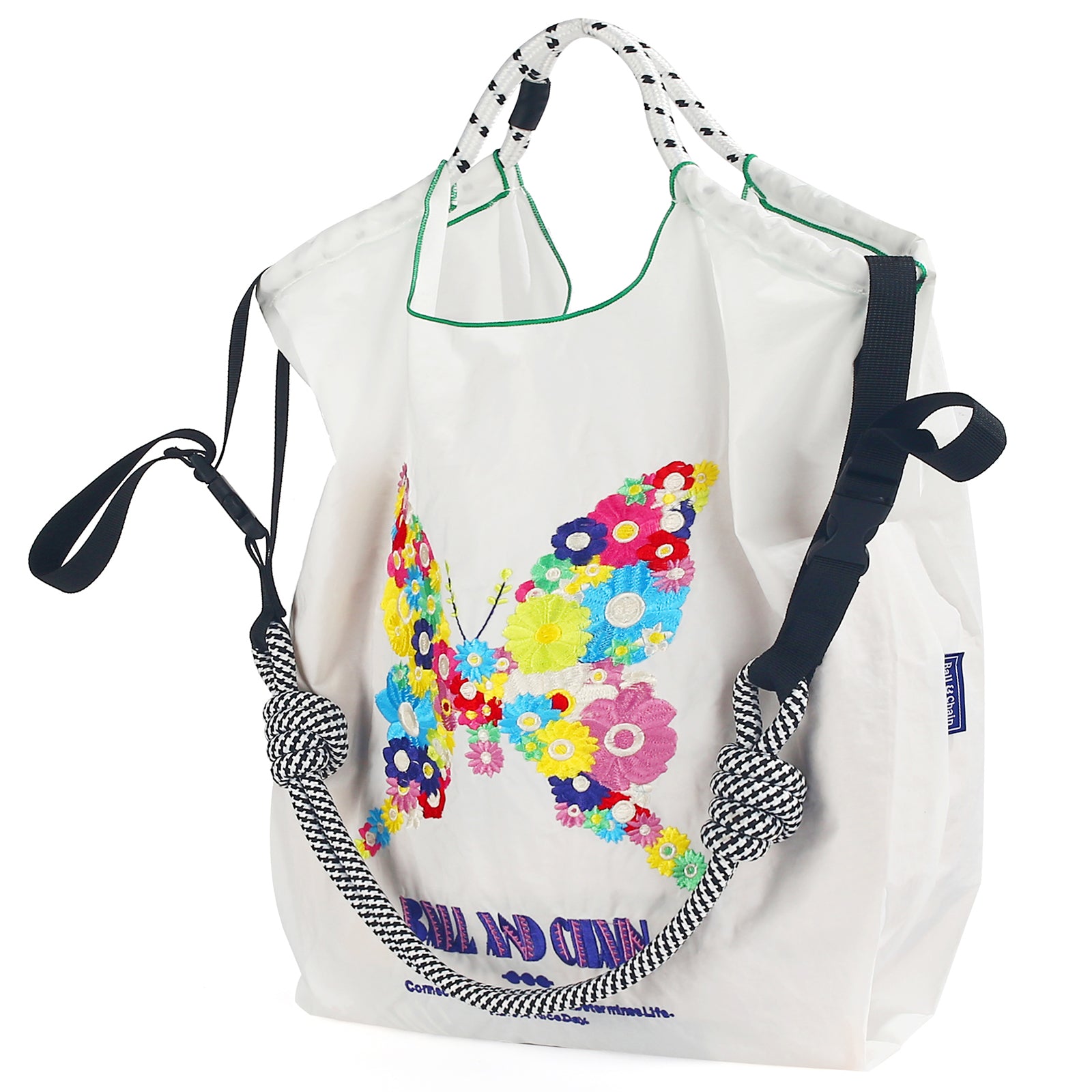 Ball&Chain Women's Fashion Handbag Embroidered Nylon Handbag(L)