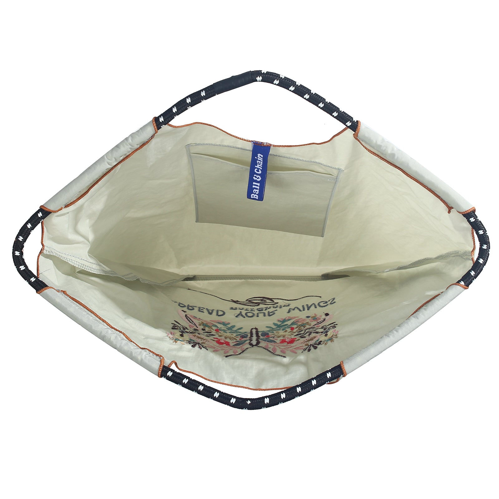 Ball&Chain Women's Fashion Handbag Embroidered Exquisite Butterfly Nylon Handbag(L)