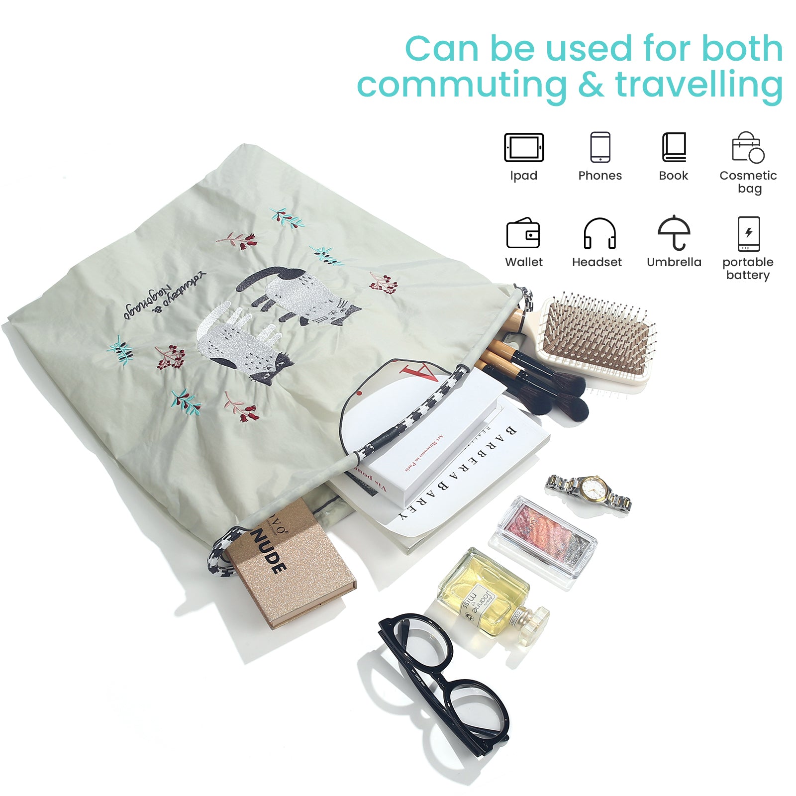 Ball&Chain Tote Bag for Women, Tote Shoulder Bag Beach Bag Shopping Bags Handbag for Travel, Work(M)