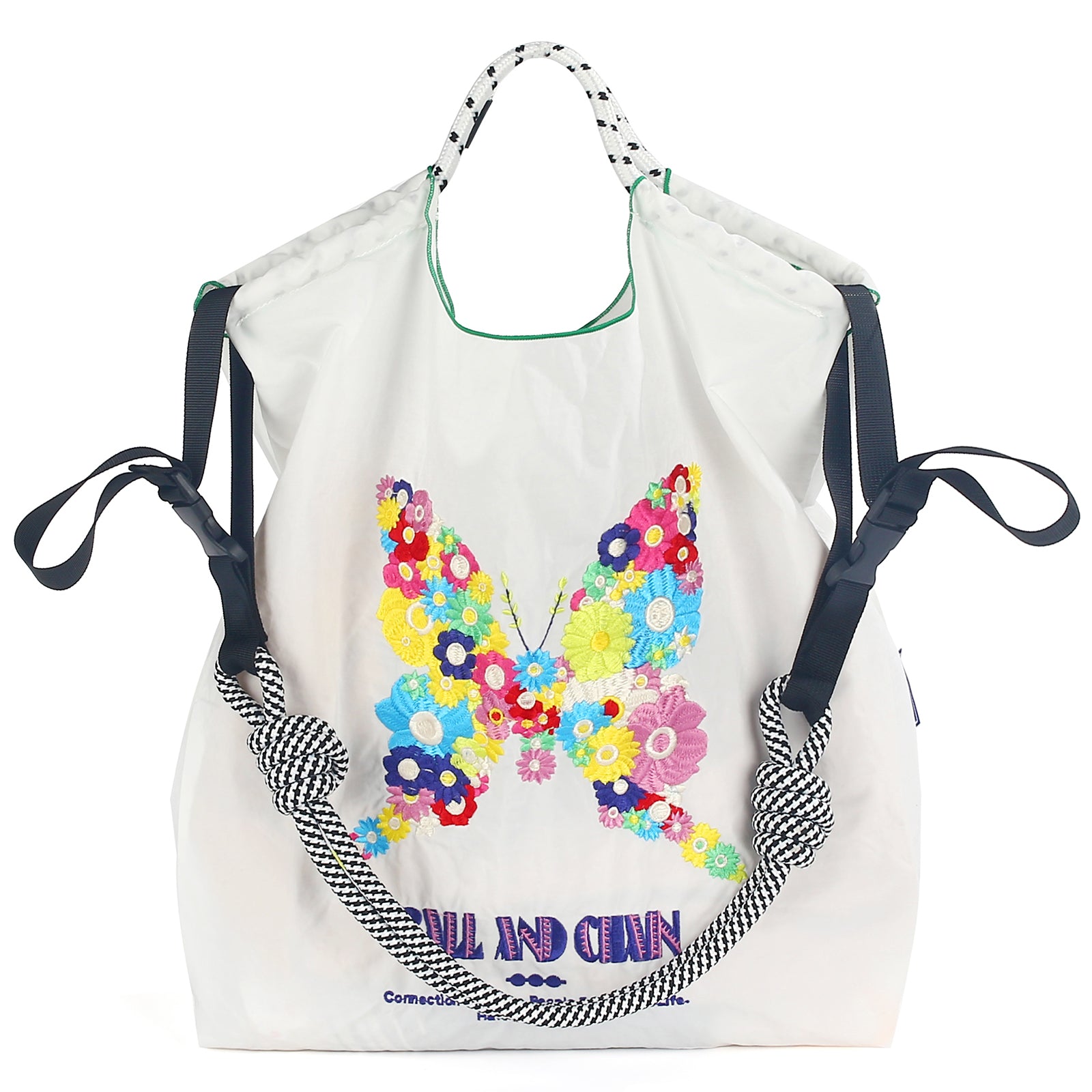 Ball&Chain Women's Fashion Handbag Embroidered Nylon Handbag(L)