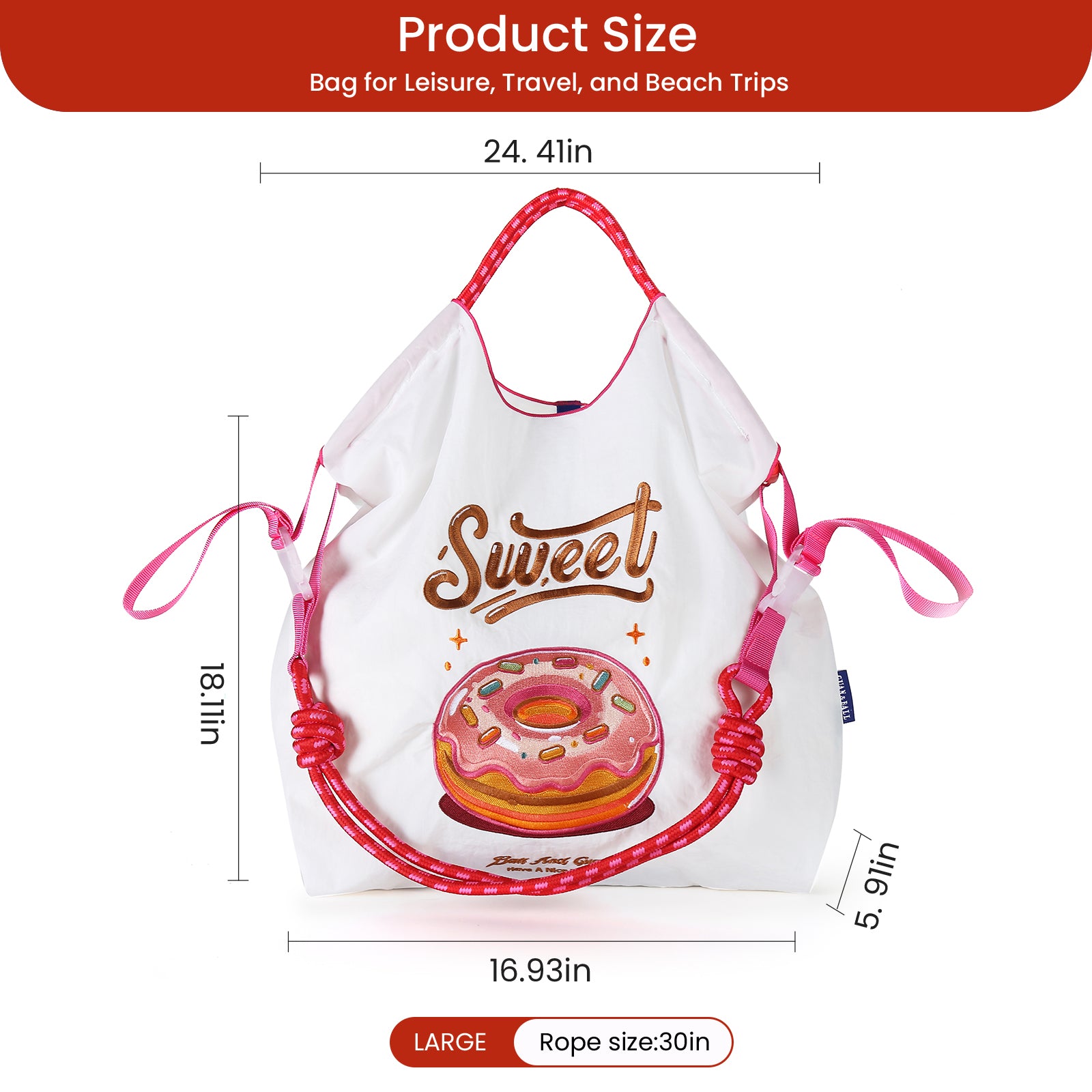 Guan&Ball Nylon Tote Bag for Women,Everyday Bag Handbags for Work Beach Gym