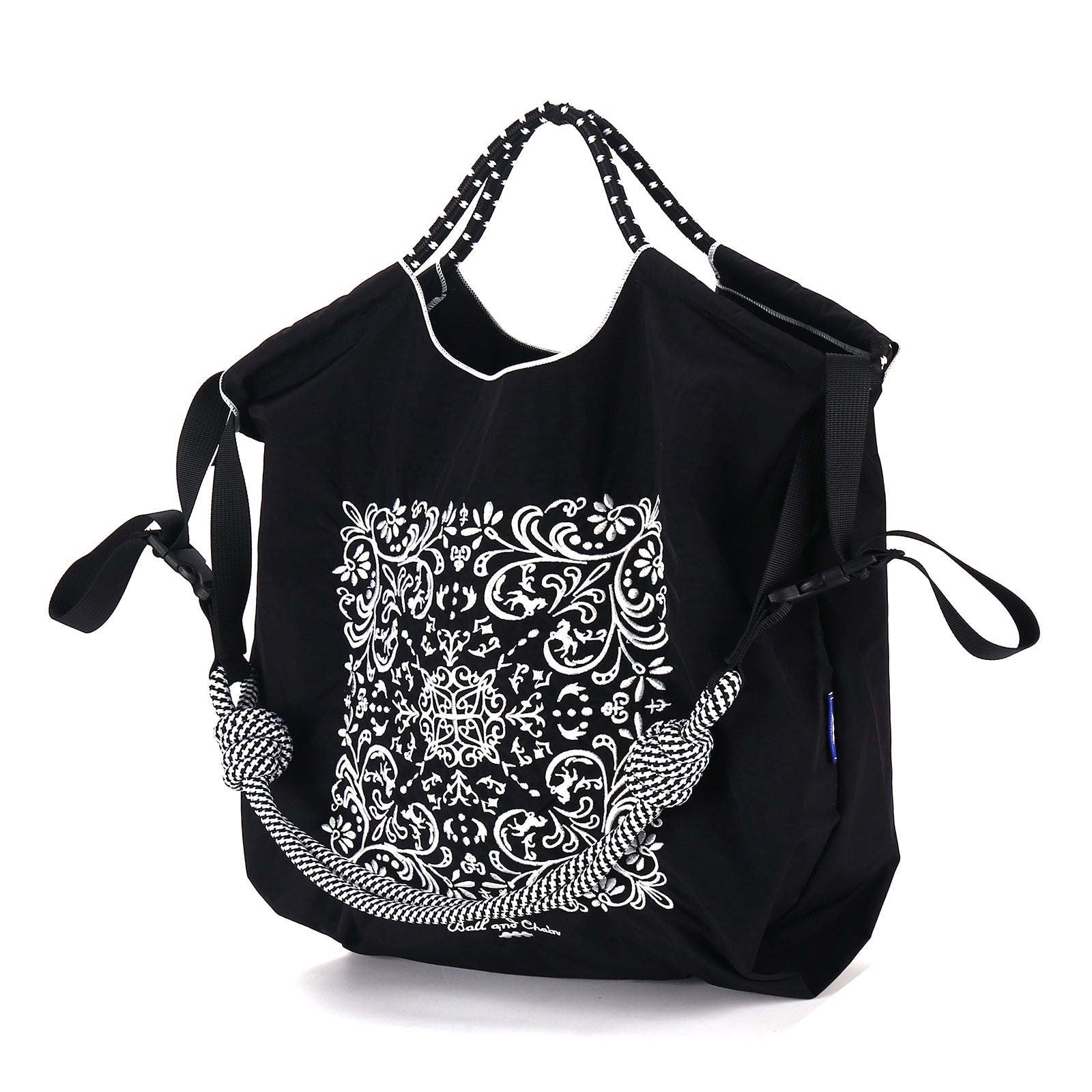 Ball&Chain Nylon Tote Bags Personalized Birthday Gift for Women（L）