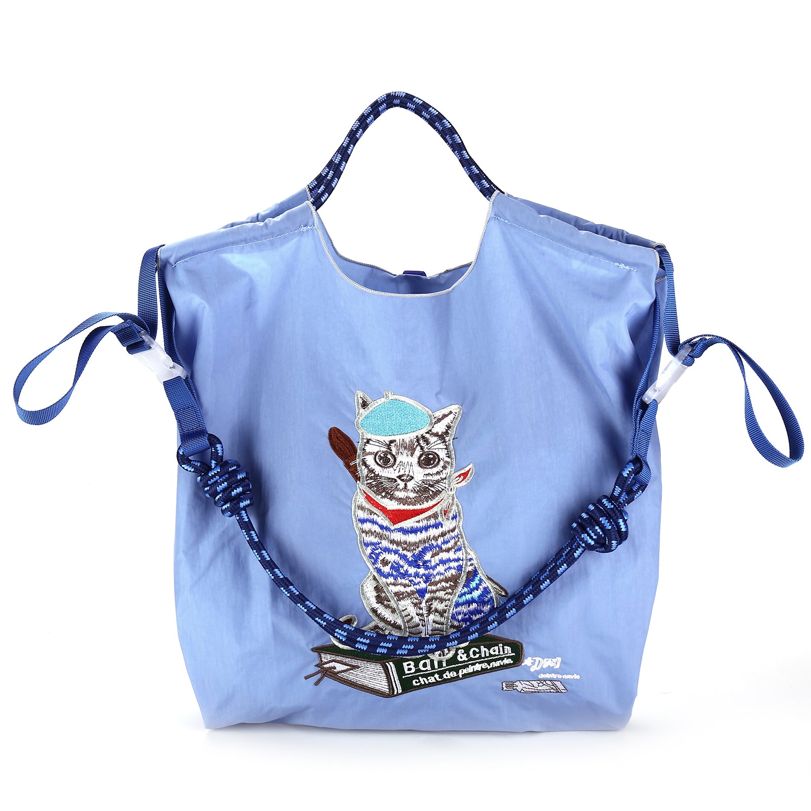 Ball&Chain Embroidery Tote Bag Women Work Bags Crossbody Bag Purse for Women Travel Bags Handbags Everyday Bag（M）