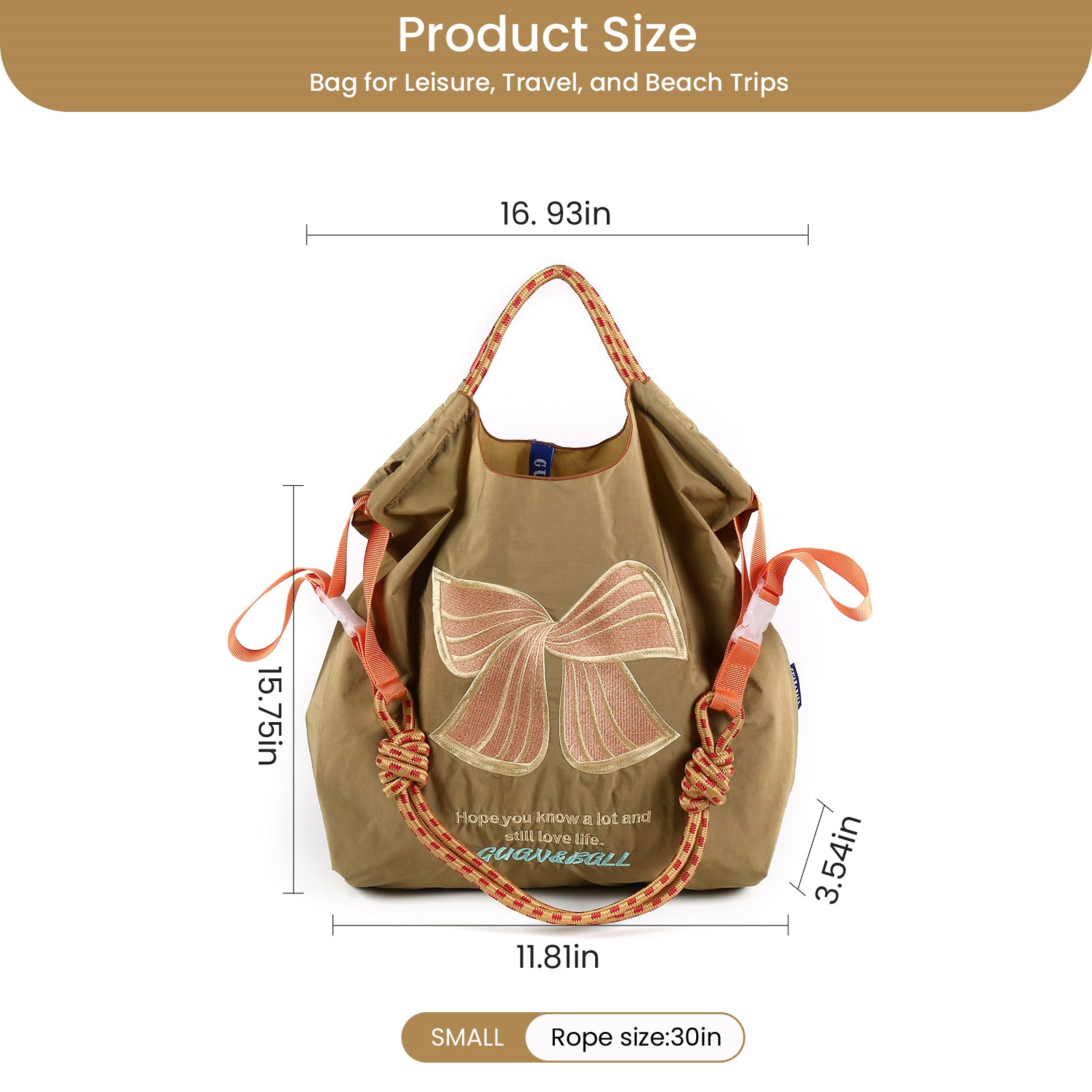 Guan&Ball Embroidery Initial Nylon Tote Bag, Crossbody Bag Purse for Women Travel Bags Handbags Everyday Bag