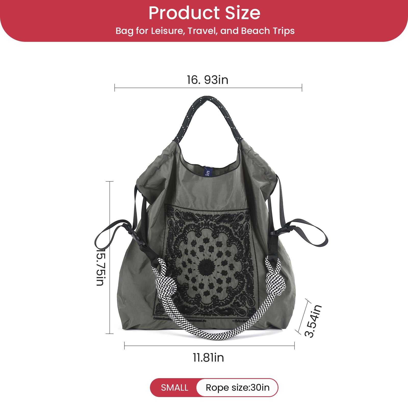 Ball&Chain Tote Bag for Women, Tote Shoulder Bag Beach Bag Shopping Bags Handbag for Travel(M)