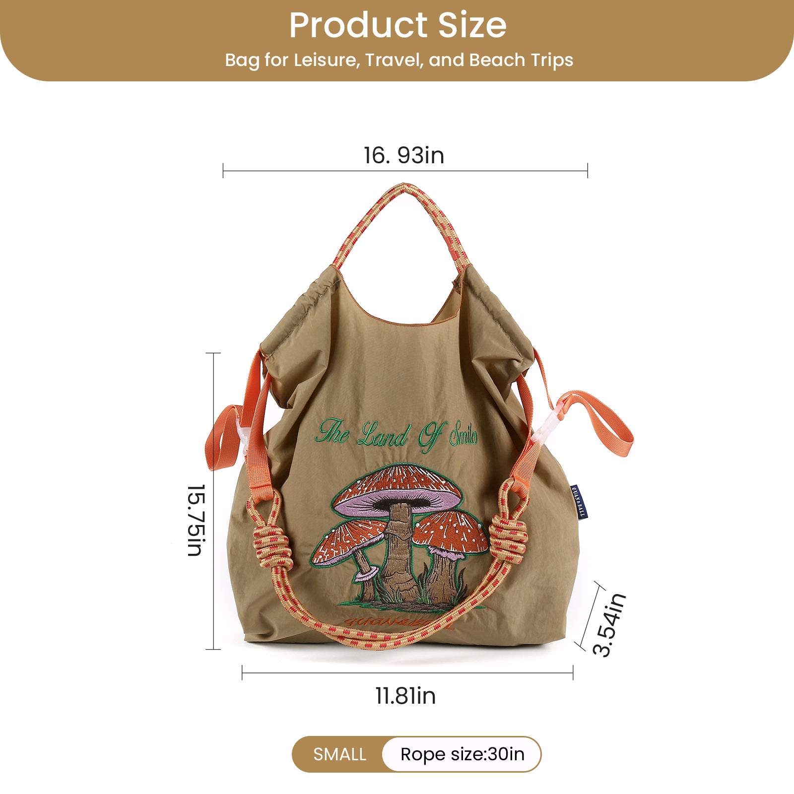 Guan&Ball Large Tote Bag For Women,Foldable Tote Bag, Personalized Present Suitable for Wedding, Birthday, Beach, Holiday