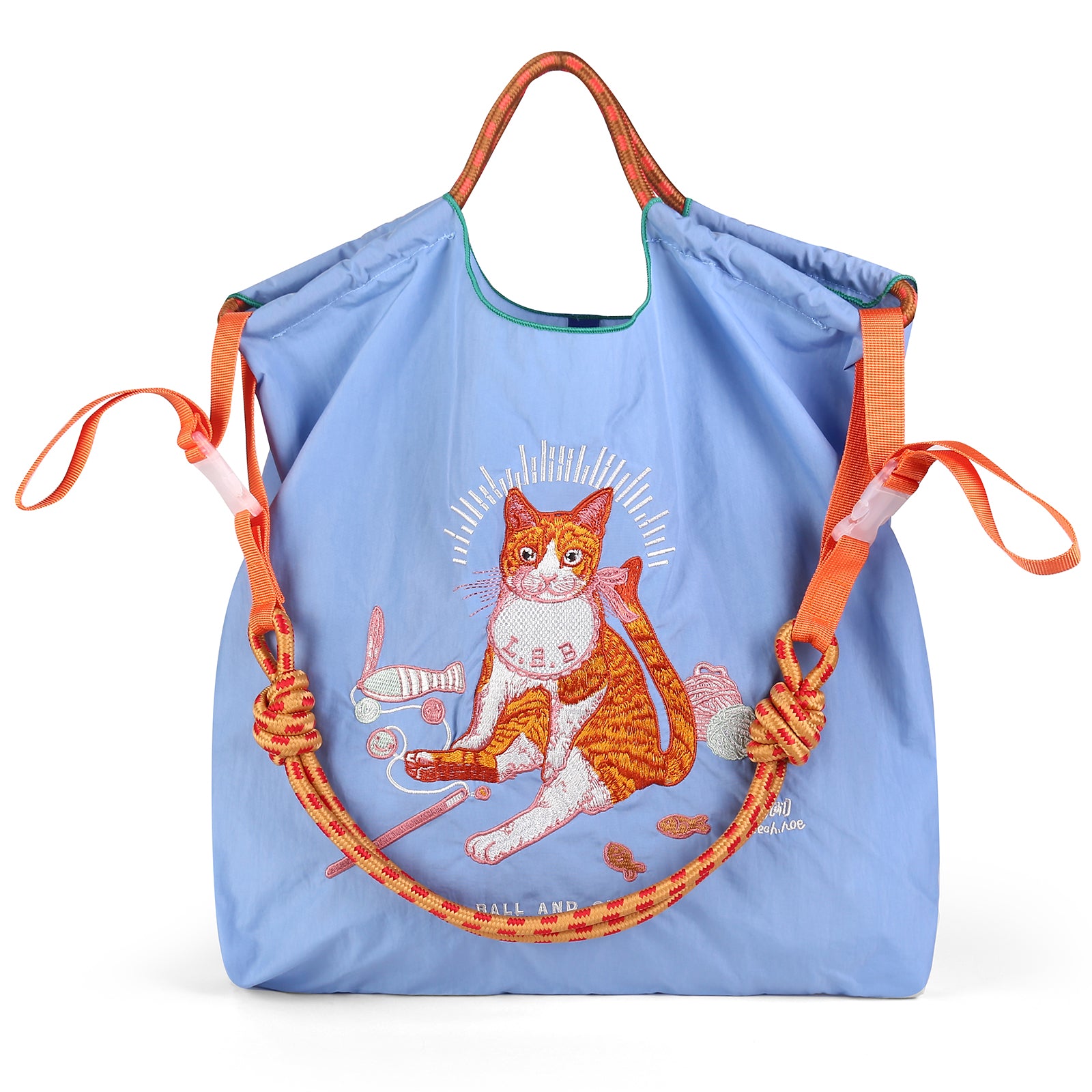 Ball&Chain Tote Bag Women Work Bags Nylon Bag Purse for Women Travel Bags（L）