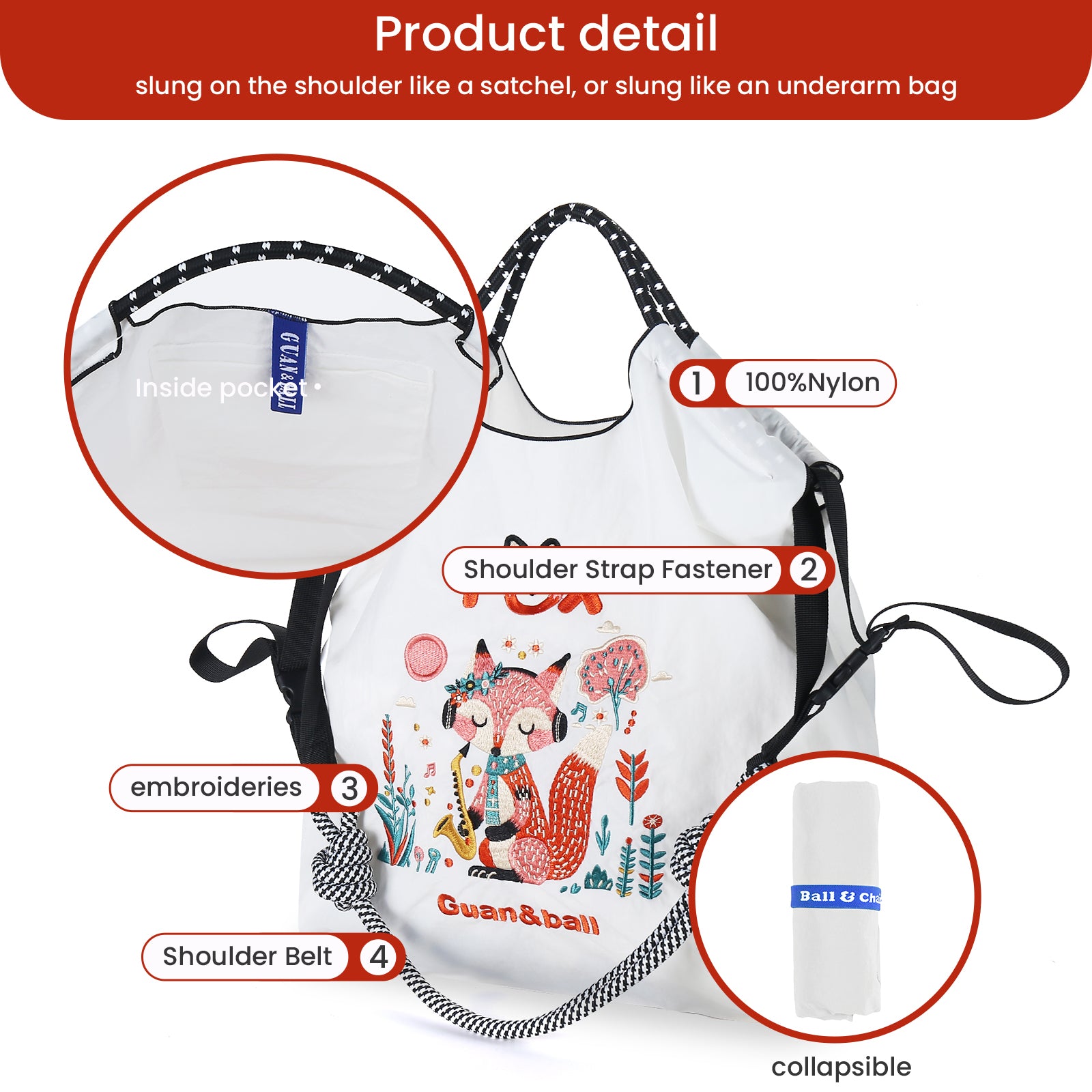 Guan&Ball Large Tote Bag For Women, Personalized Present Suitable for Wedding, Birthday, Beach, Holiday