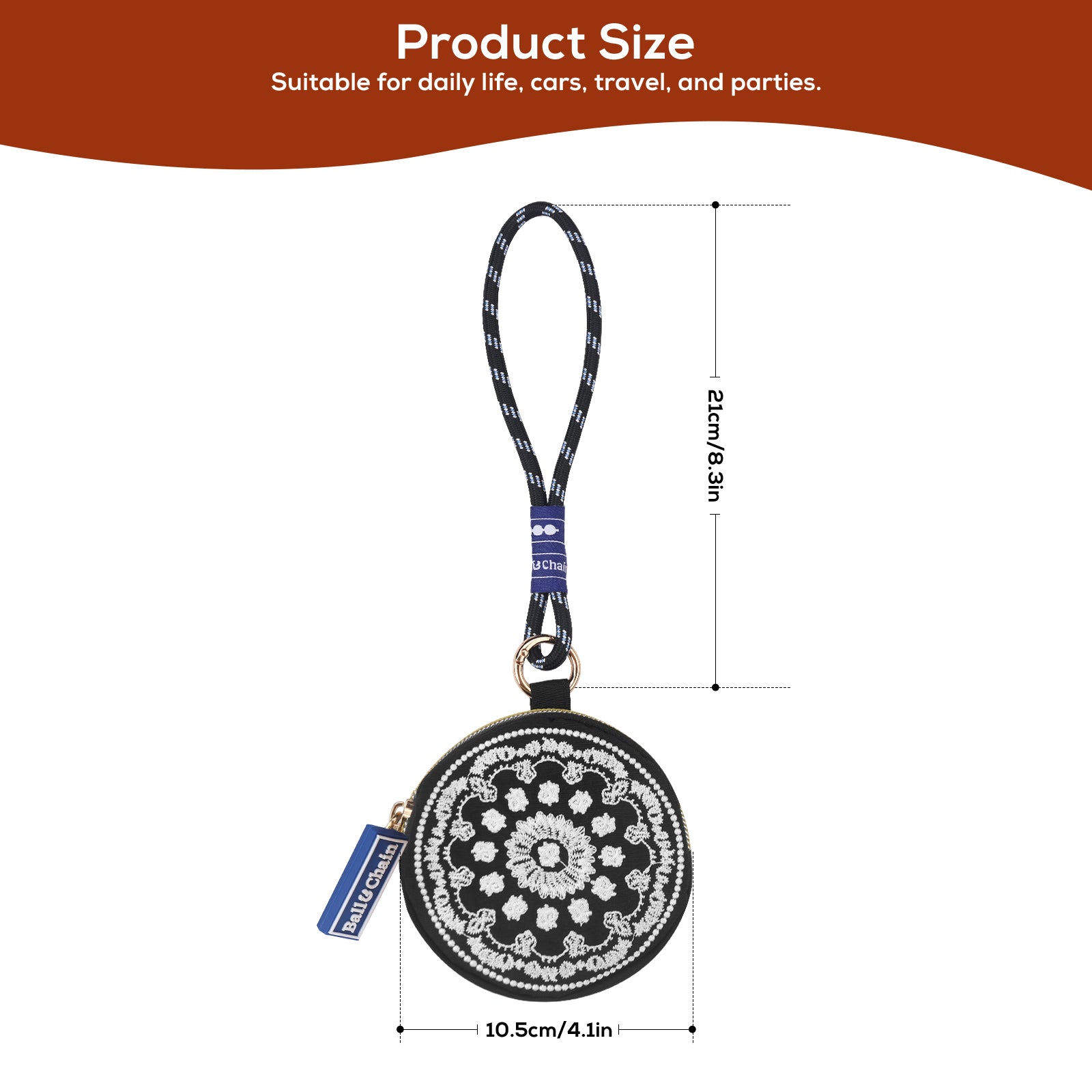 Ball&Chain Coin Purses.exquisite and compact small change storage, essential for travel with zero wallet