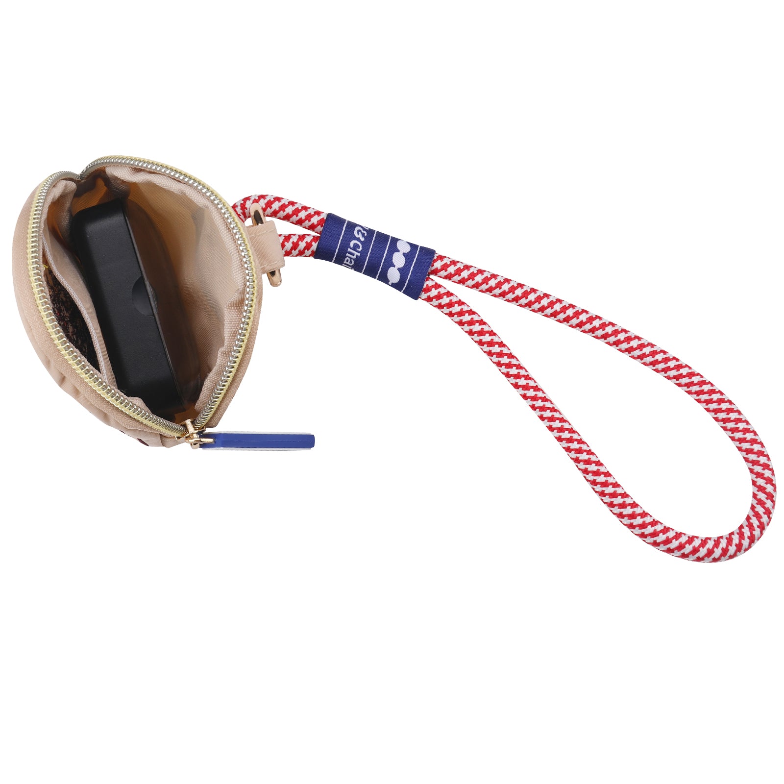 Ball&Chain Credit Card Holder Wallets for Women Nylon Zipper Card Case for Ladies Keychain Wallet
