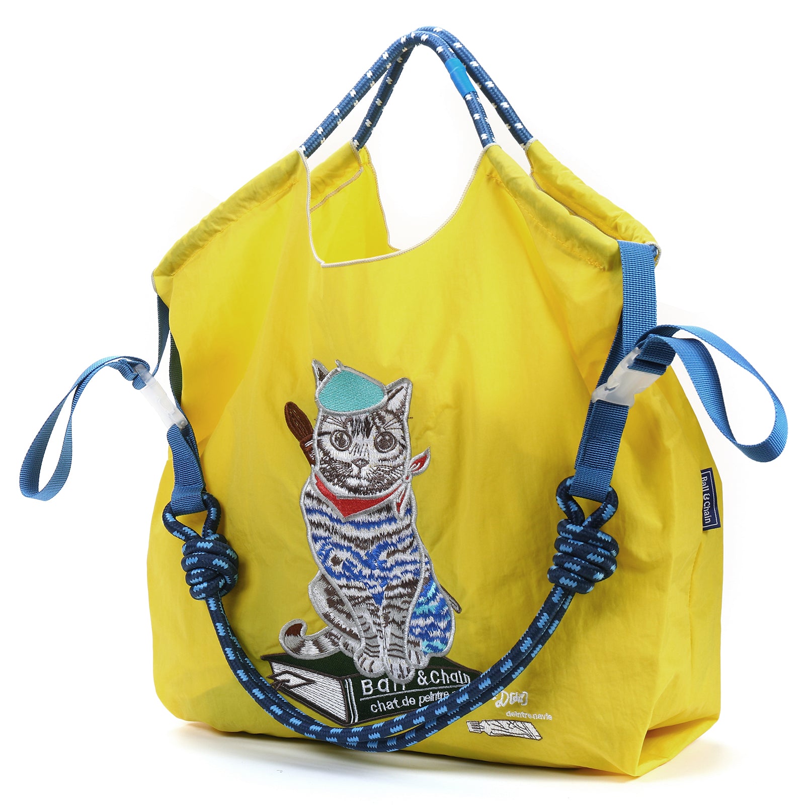 Ball&Chain Embroidery Tote Bag Women Work Bags Crossbody Bag Purse for Women（L）