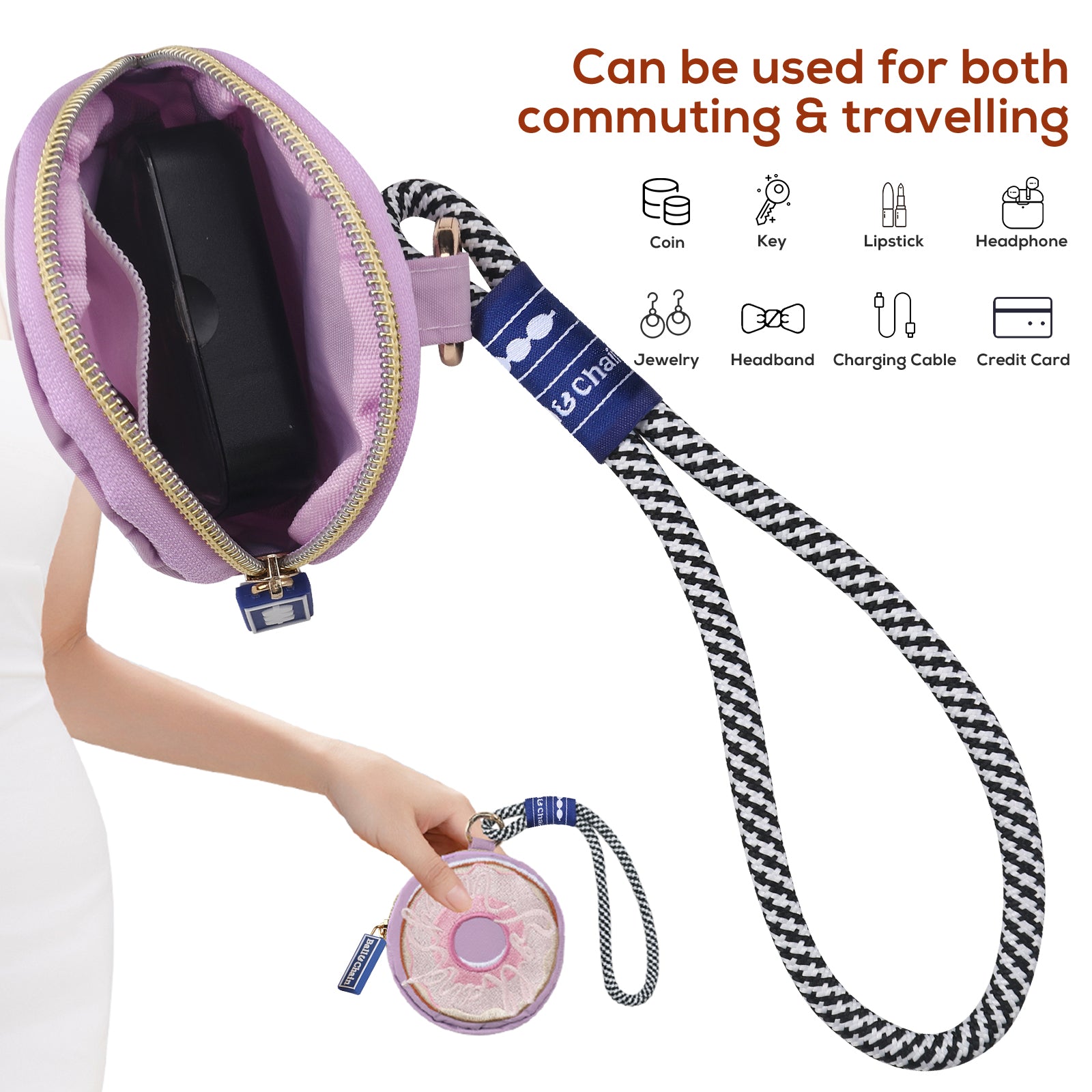 Ball&Chain Coin Purses.exquisite and compact small change storage, essential for travel with zero wallet