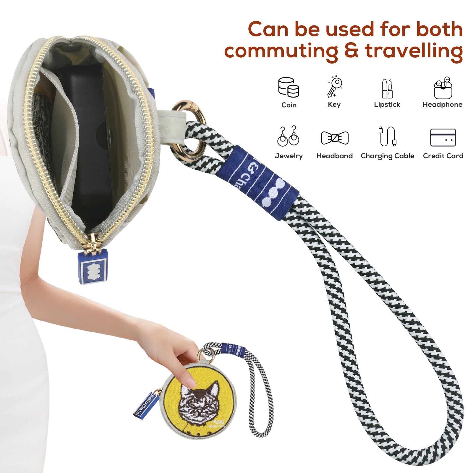 Ball&Chain Coin Purses.exquisite and compact small change storage, essential for travel with zero wallet