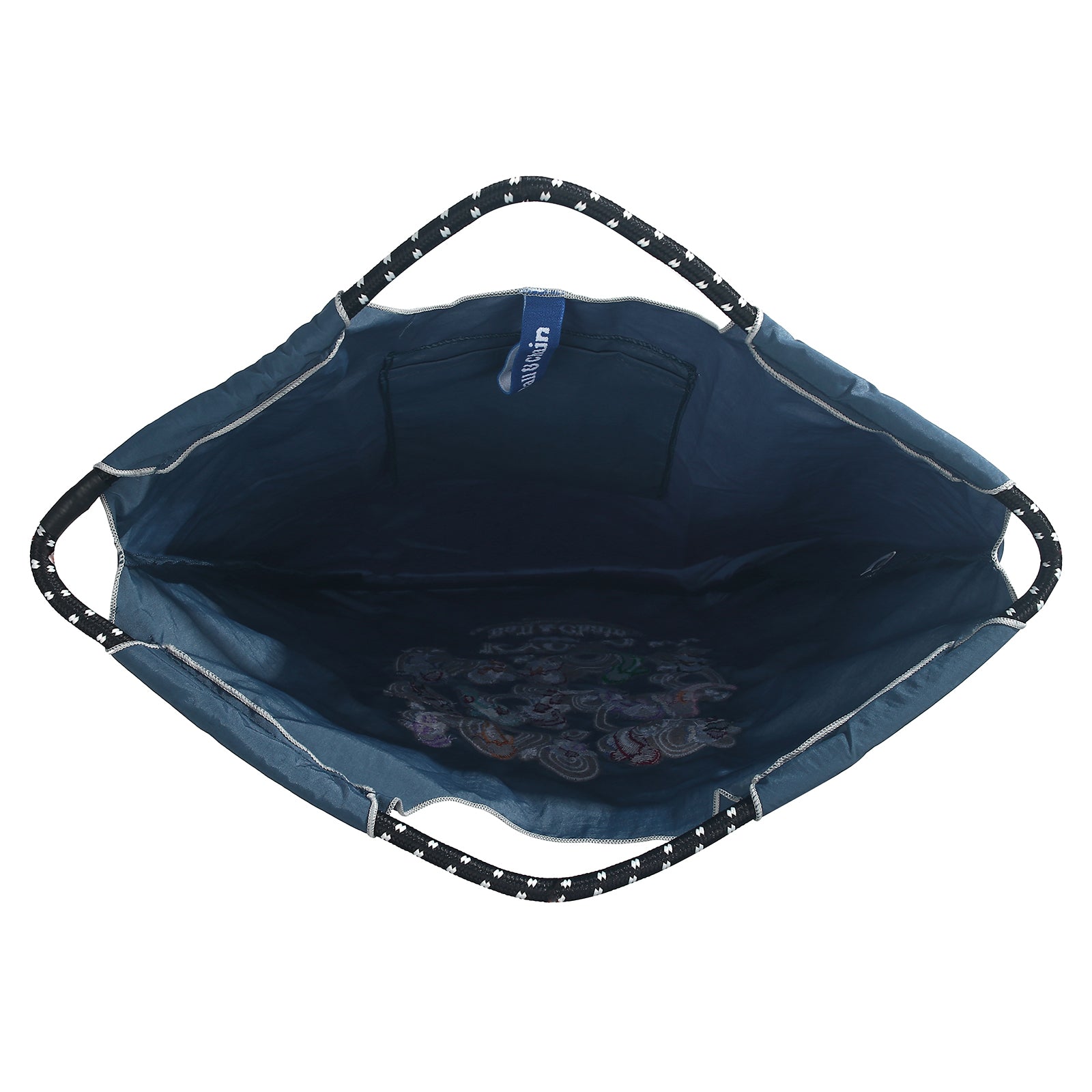 Ball&Chain Tote Bag With Embroidery Koi Fish，Personalized Present Bag Everything Tote Bag with Compartments（M）
