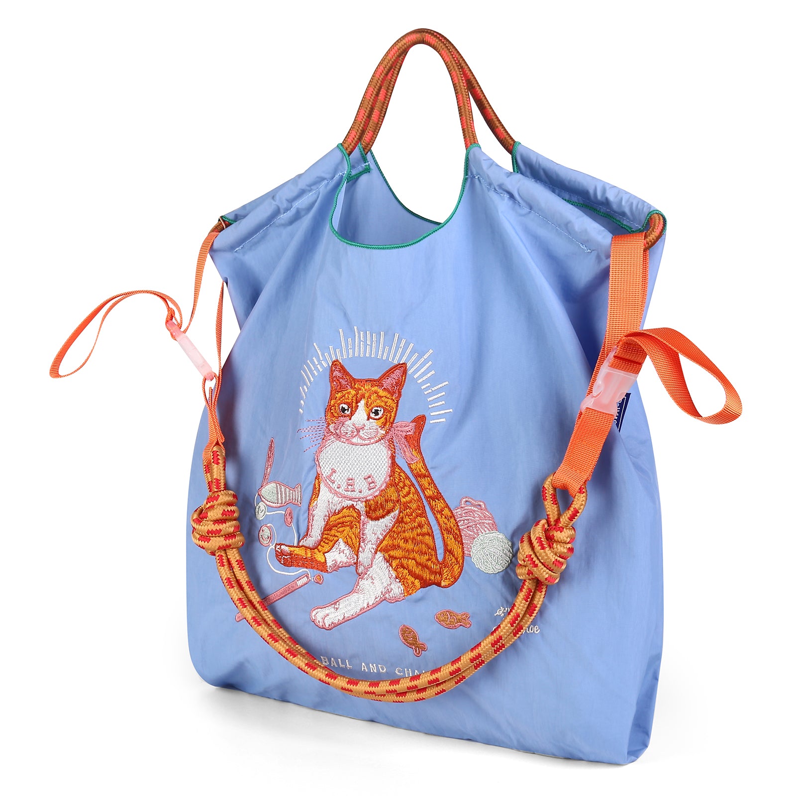 Ball&Chain Tote Bag Women Work Bags Nylon Bag Purse for Women Travel Bags（L）