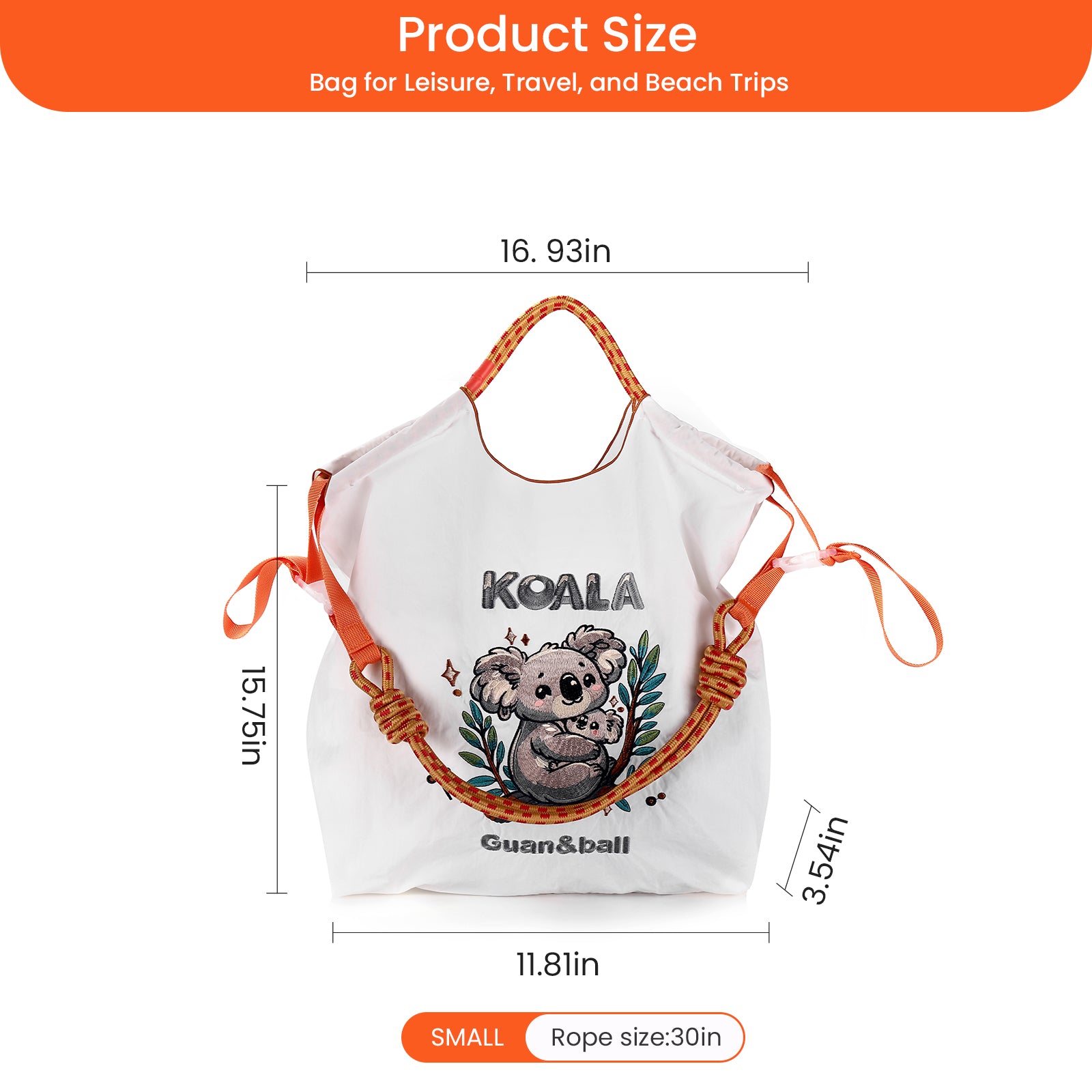 Guan&Ball Tote Bag for Women, Foldable Tote Bag With Large Shoulder strap Bag Handle Handbag for Travel, Work