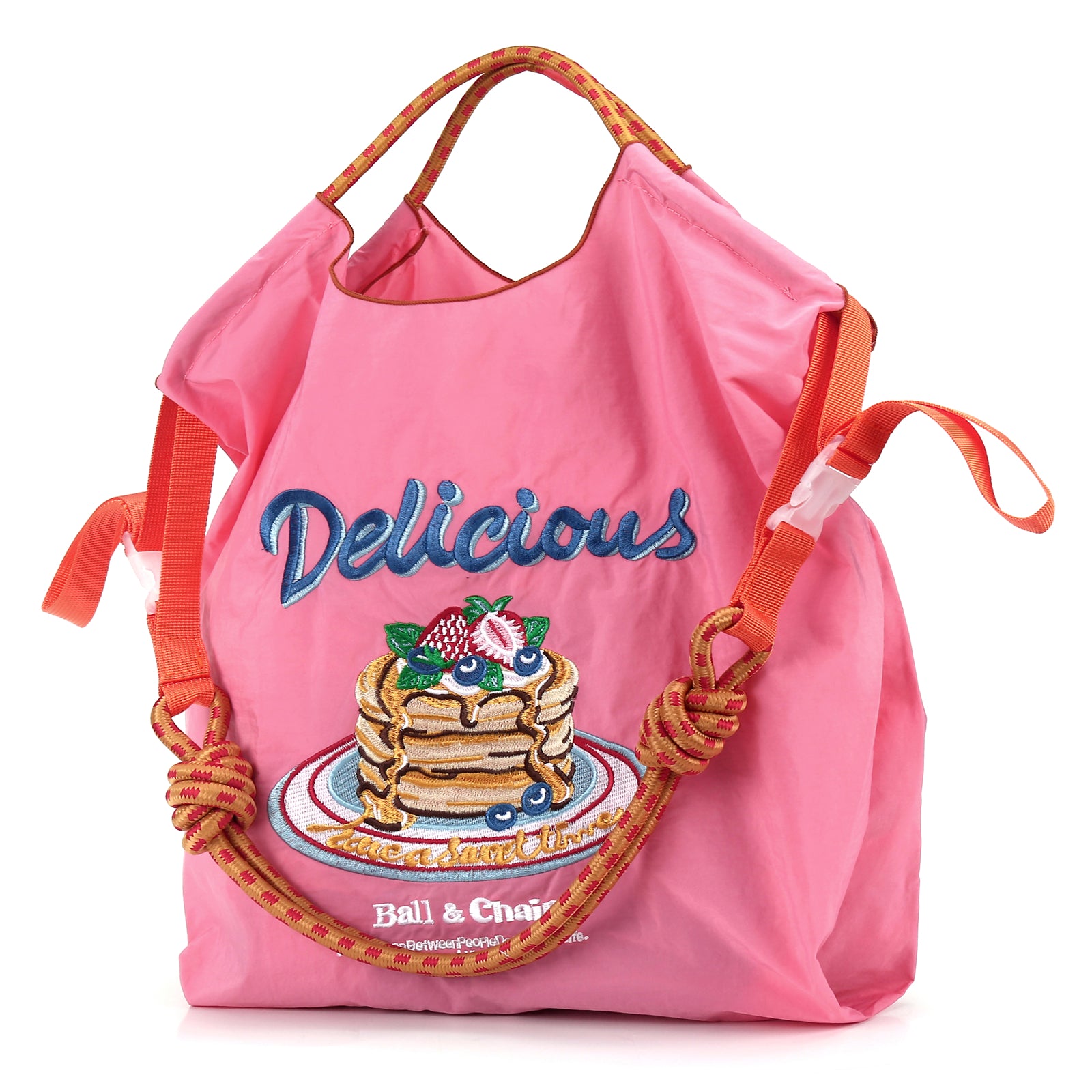 Ball&Chain Embroidery Tote Bag for Women with Shoulder Strap（L）