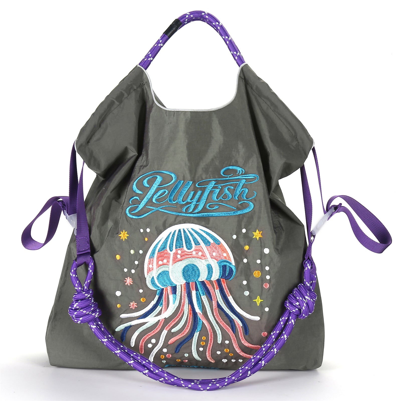 Guan&Ball Lady Tote Bag, a butterfly embroidered patterned nylon bag, is the perfect companion for travel