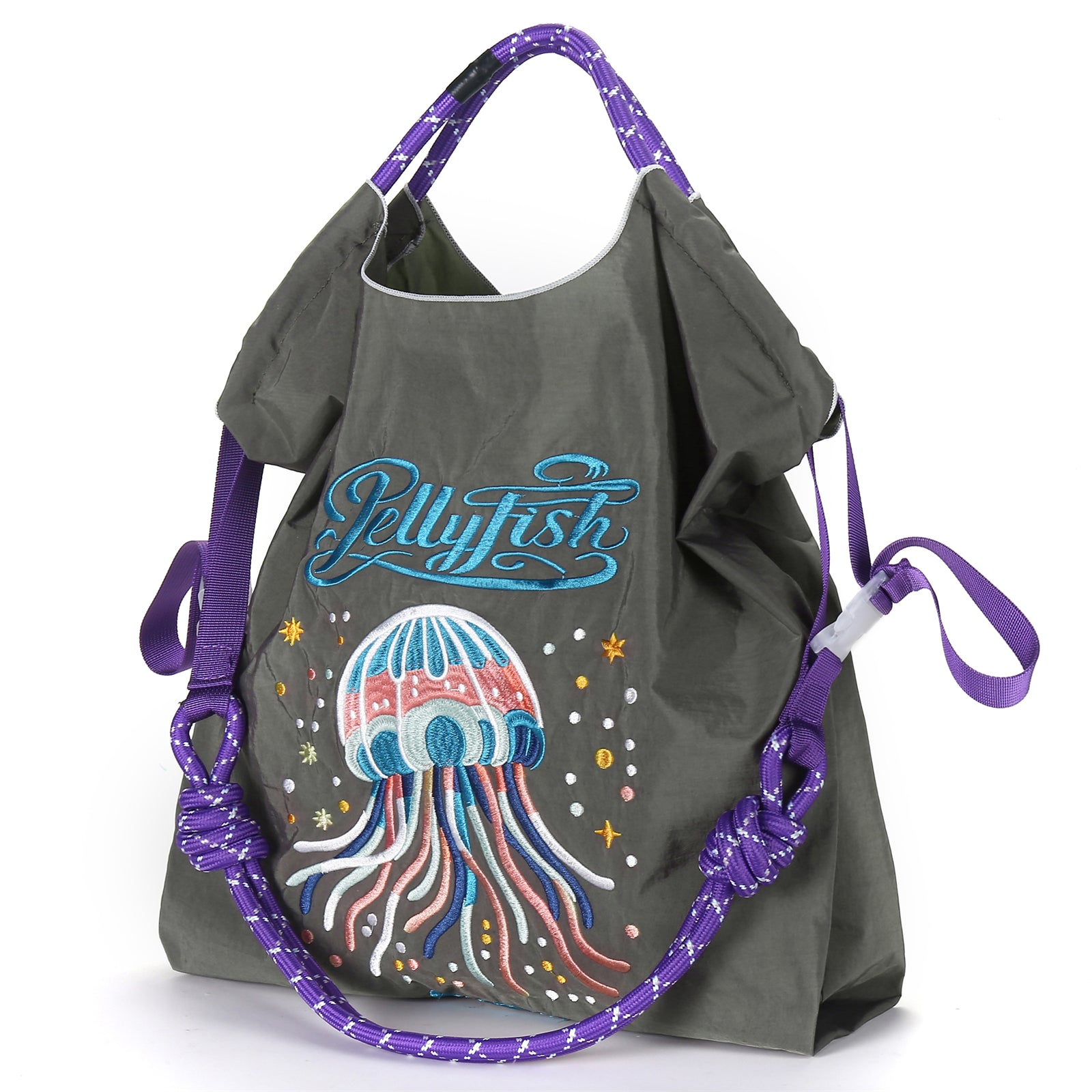 Guan&Ball Lady Tote Bag, a butterfly embroidered patterned nylon bag, is the perfect companion for travel