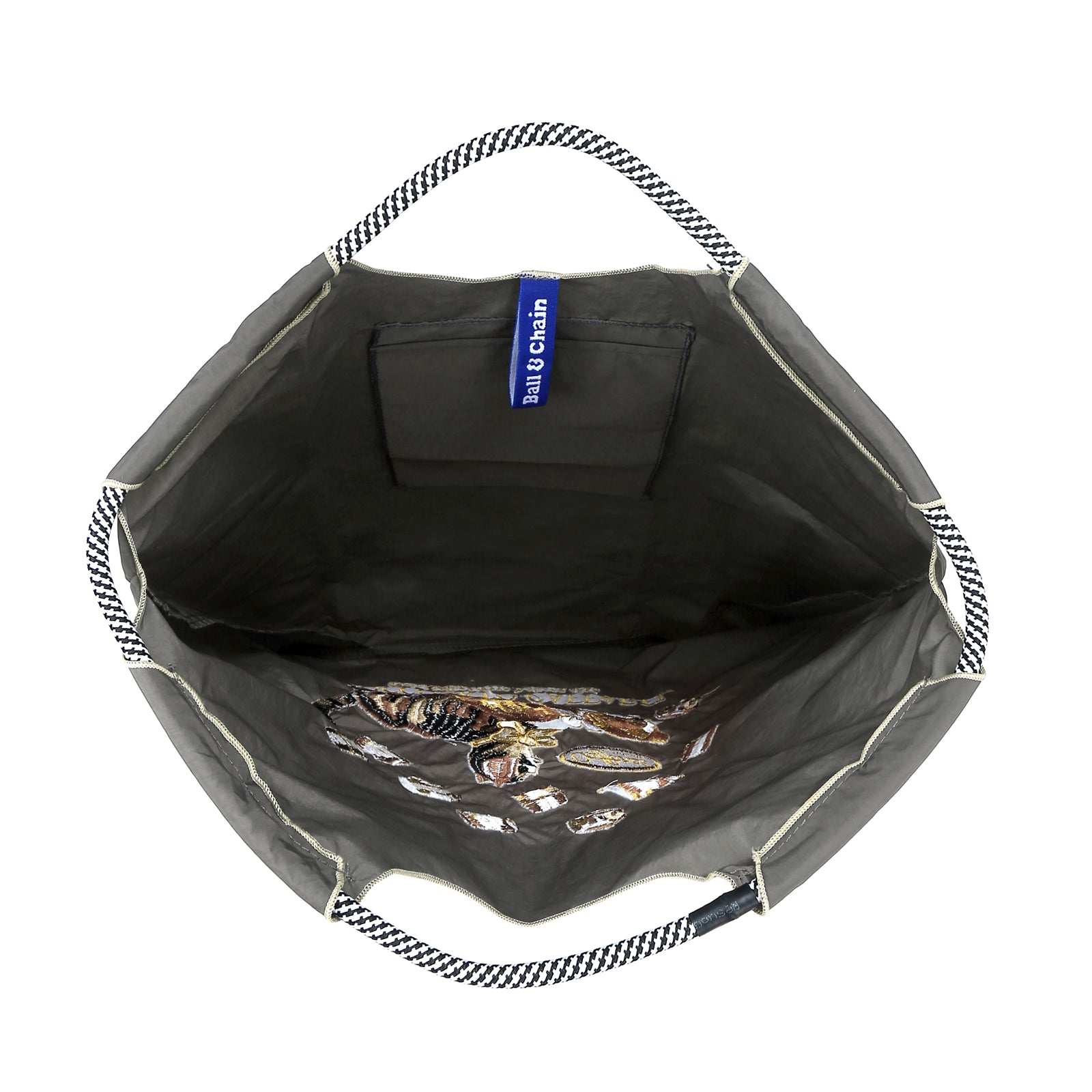Ball&Chain  Women Embroidery Shoulder Handbag Nylon Pockets Bag Ladies Crossbody Purse Fashion Tote Handle Satchel,15x16 in（M）
