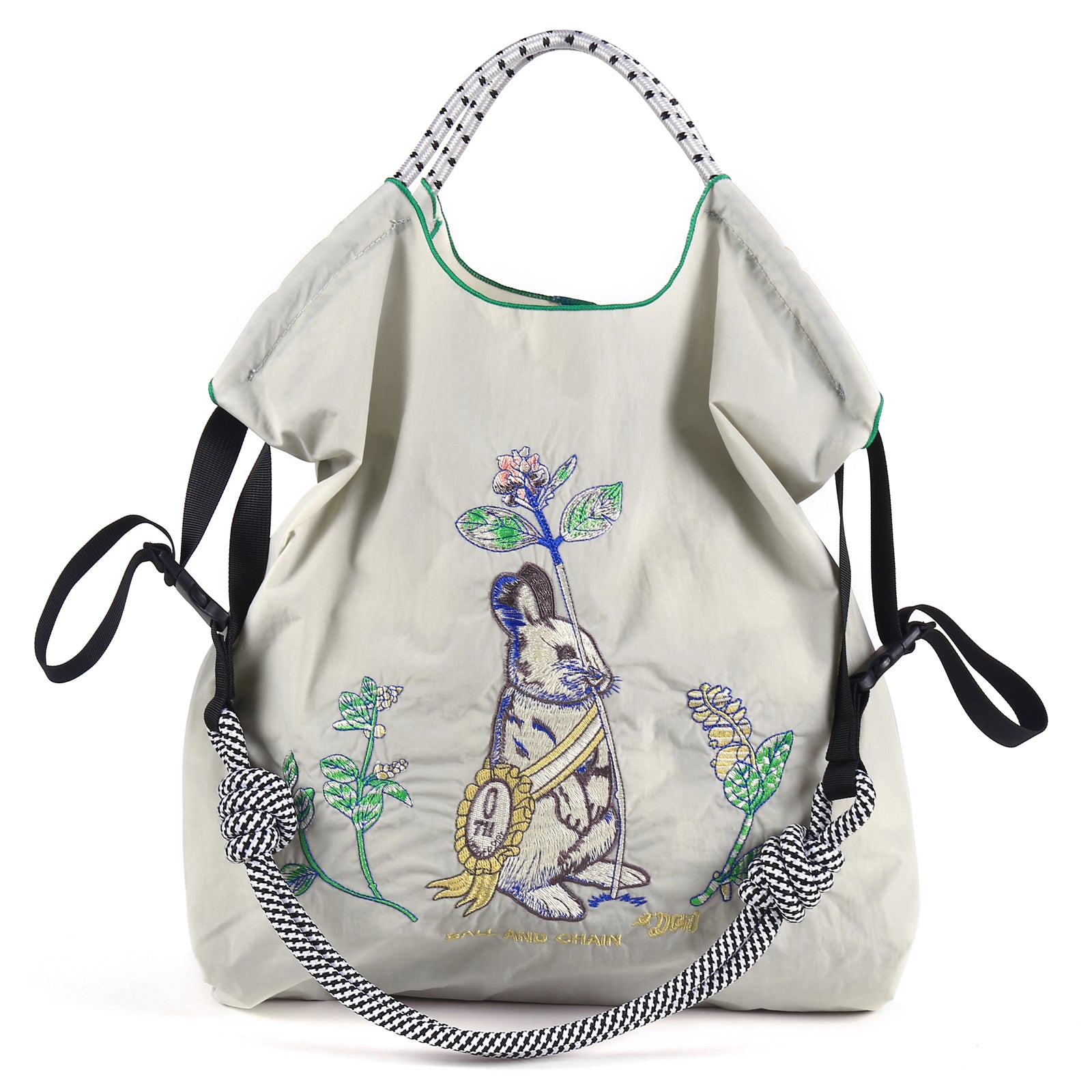 Ball&Chain Tote Bag for Women, Foldable Tote Bag With Large Shoulder strap Bag Handle Handbag for Travel, Work(L)