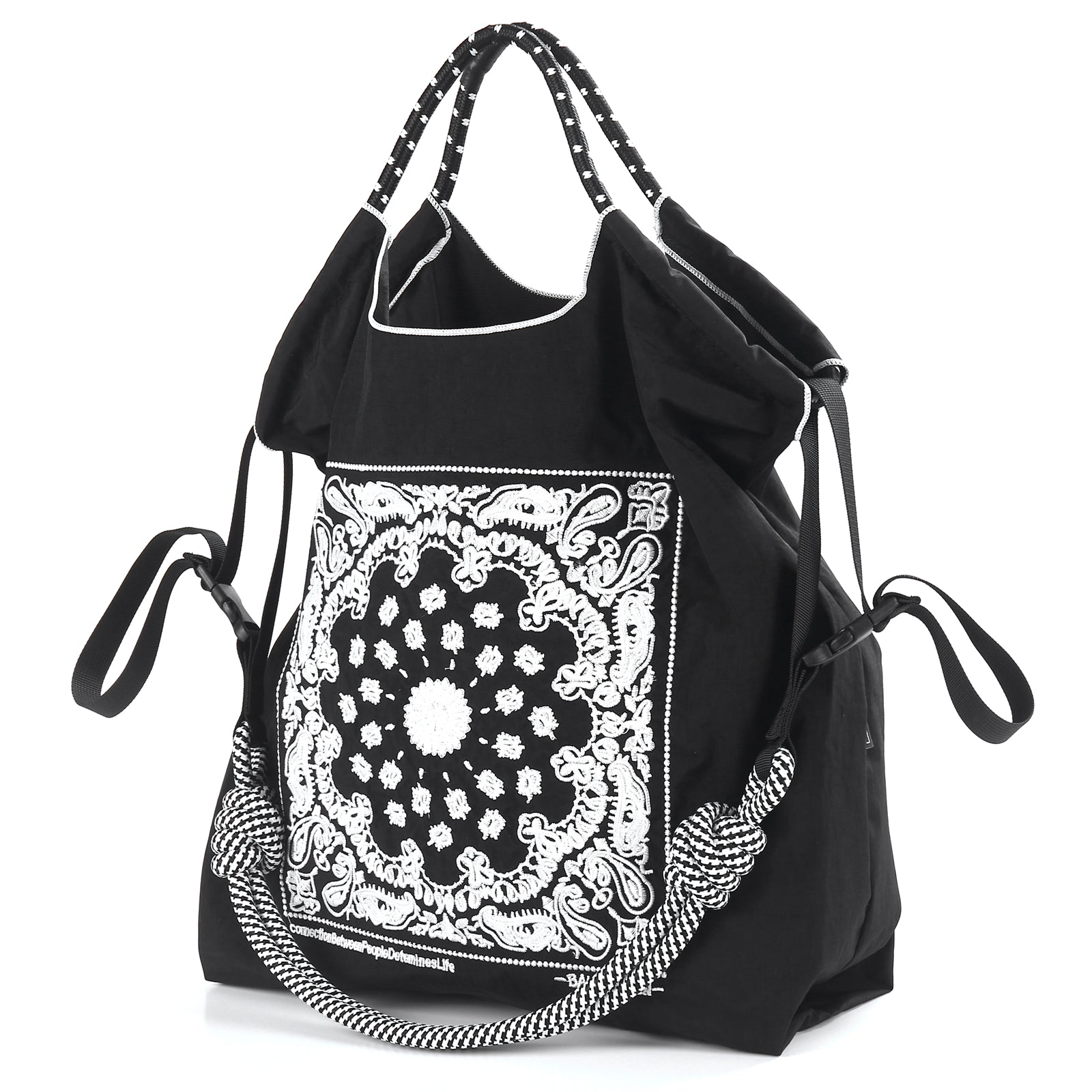 Ball&Chain Summer Embroidery Beach Tote Bag - Stylish, Spacious, and Perfect for Women,Mom, Friends Great Gift.(M)