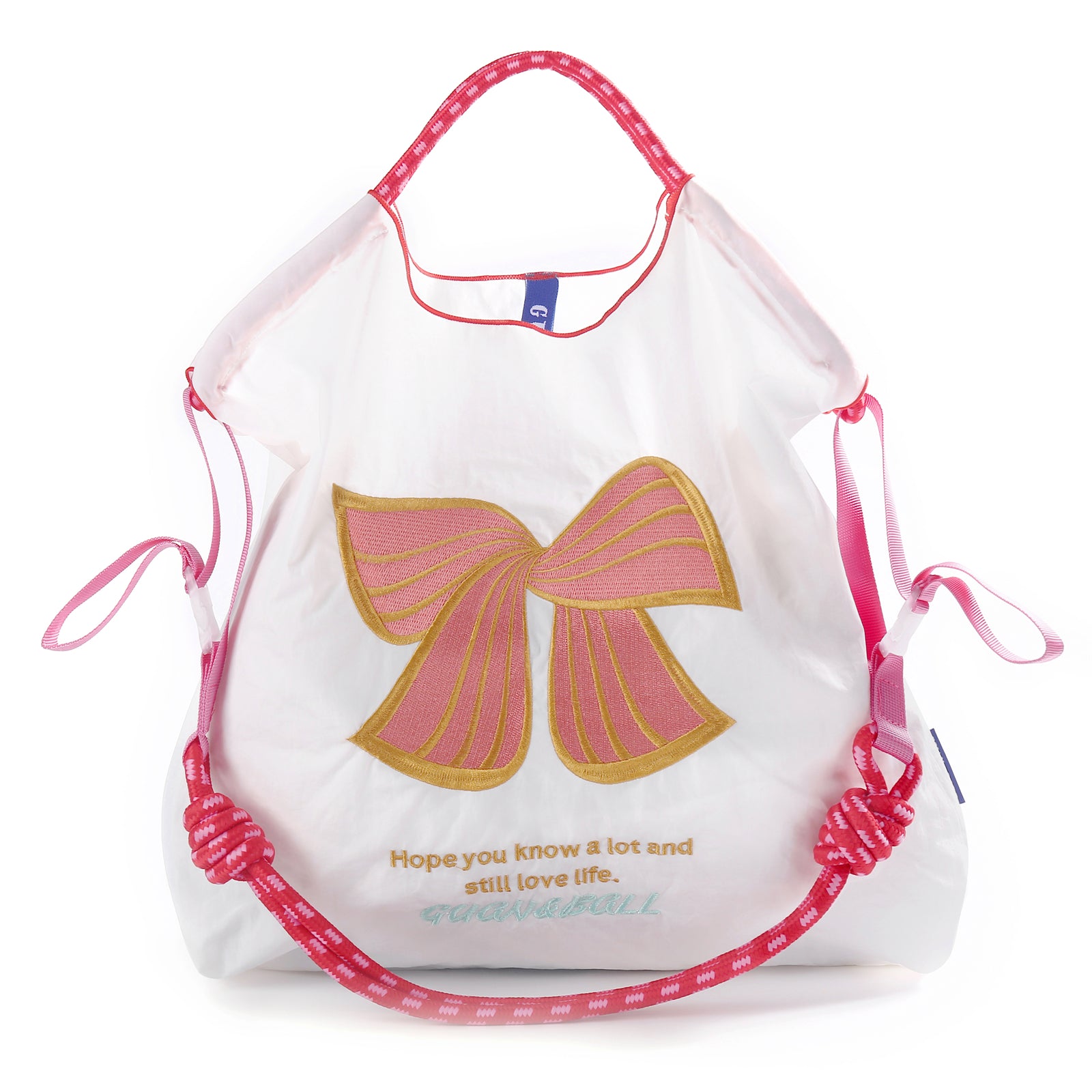 Guan&Ball Embroidery Initial Nylon Tote Bag, Crossbody Bag Purse for Women Travel Bags Handbags Everyday Bag