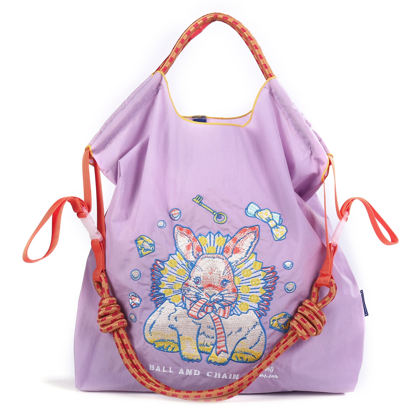 Ball&Chain Embroidery Tote Bag for Women（L）