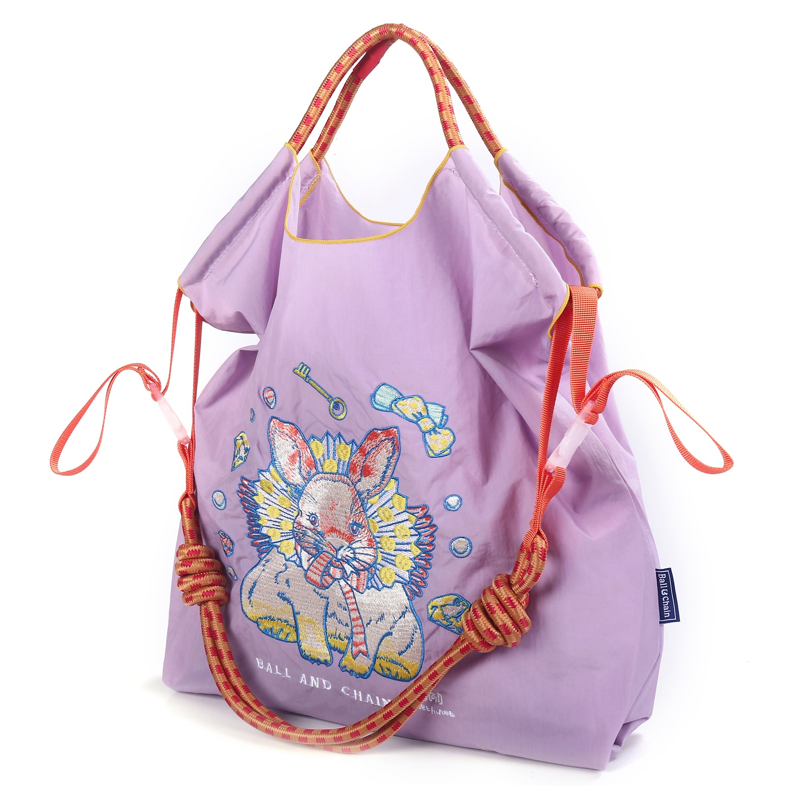 Ball&Chain Embroidery Tote Bag for Women（L）